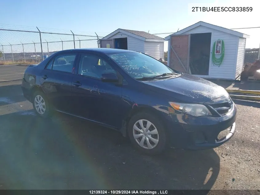 2012 Toyota Corolla Ce VIN: 2T1BU4EE5CC833859 Lot: 12139324