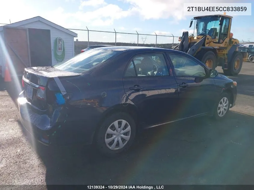 2012 Toyota Corolla Ce VIN: 2T1BU4EE5CC833859 Lot: 12139324