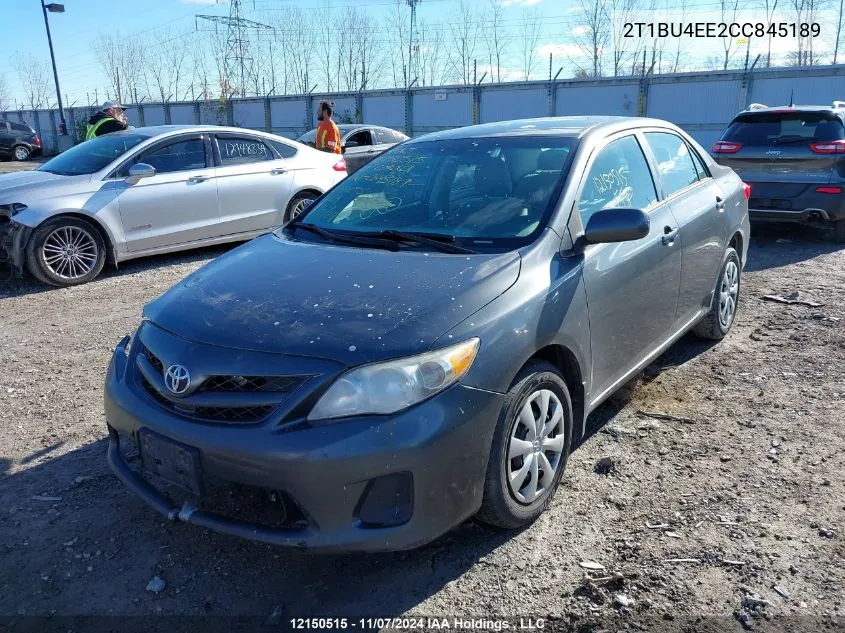 2012 Toyota Corolla VIN: 2T1BU4EE2CC845189 Lot: 12150515