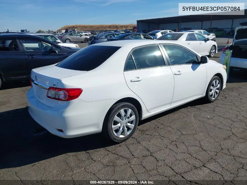 2012 Toyota Corolla Le VIN: 5YFBU4EE3CP057084 Lot: 40267528