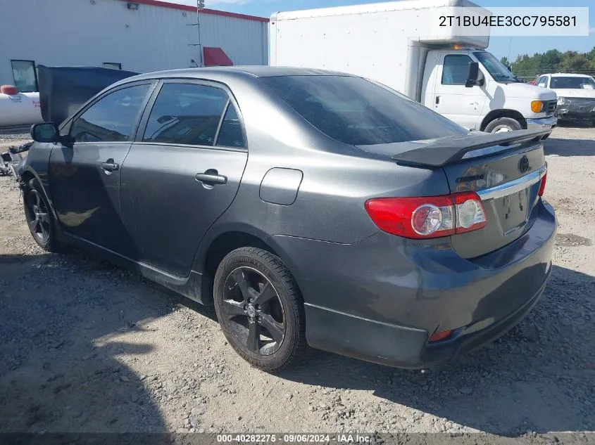 2012 Toyota Corolla S VIN: 2T1BU4EE3CC795581 Lot: 40282275