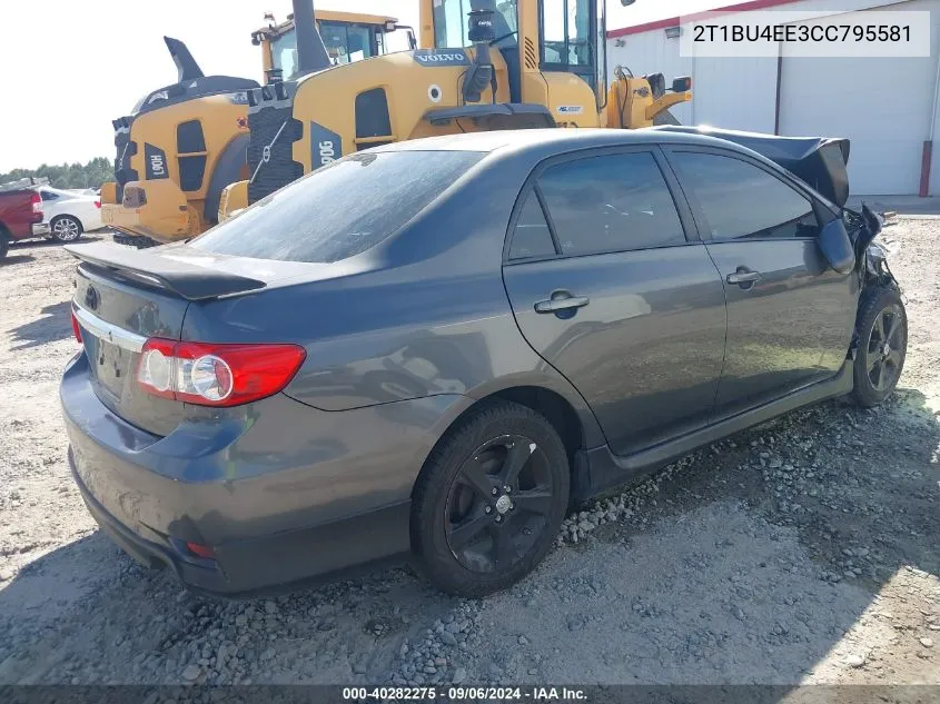 2012 Toyota Corolla S VIN: 2T1BU4EE3CC795581 Lot: 40282275