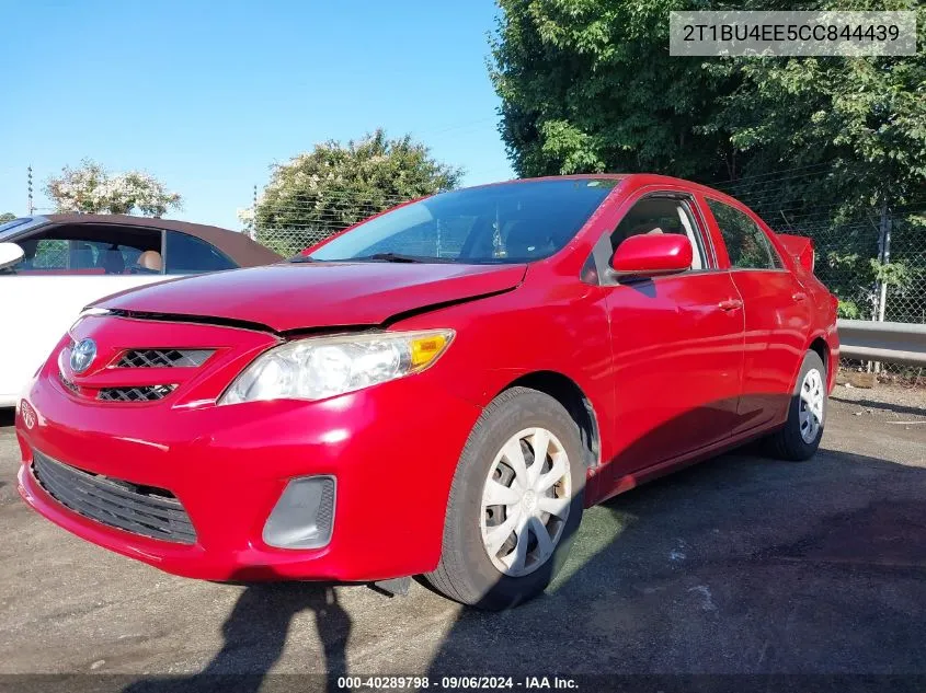 2012 Toyota Corolla S/Le VIN: 2T1BU4EE5CC844439 Lot: 40289798