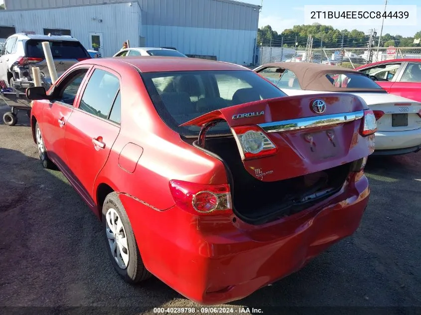 2012 Toyota Corolla S/Le VIN: 2T1BU4EE5CC844439 Lot: 40289798