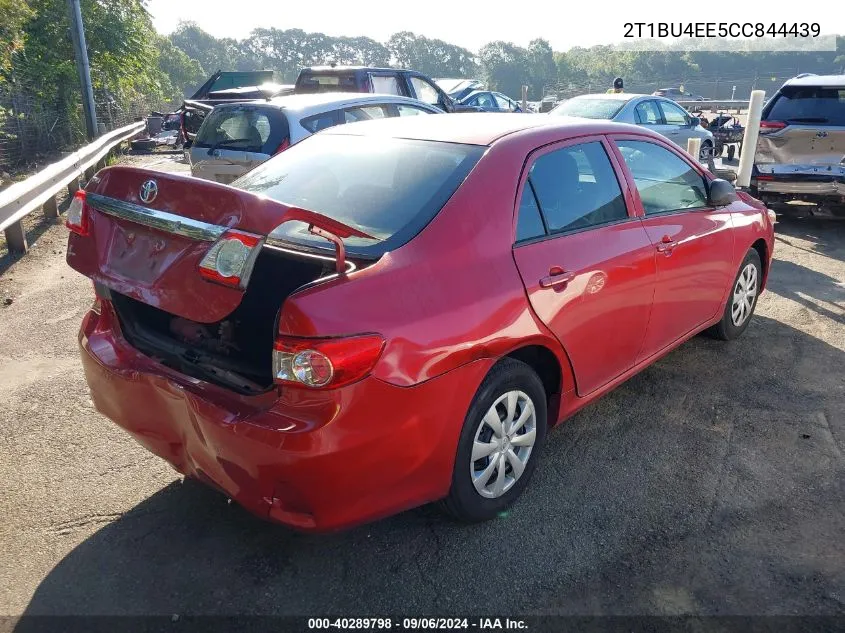 2012 Toyota Corolla S/Le VIN: 2T1BU4EE5CC844439 Lot: 40289798