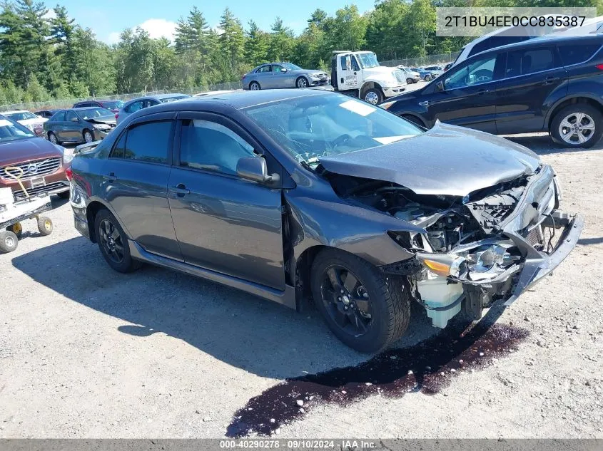 2012 Toyota Corolla S VIN: 2T1BU4EE0CC835387 Lot: 40290278