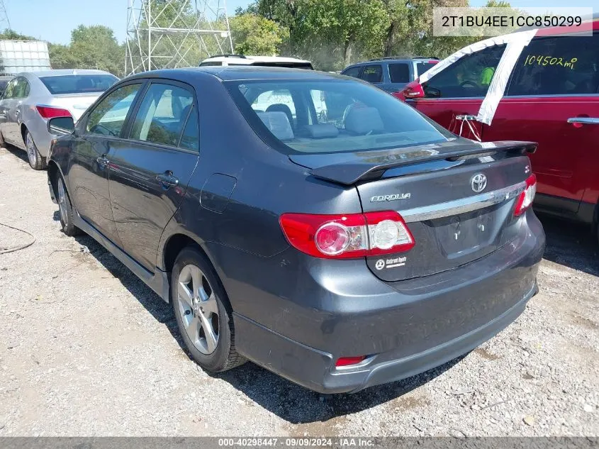 2012 Toyota Corolla S VIN: 2T1BU4EE1CC850299 Lot: 40298447