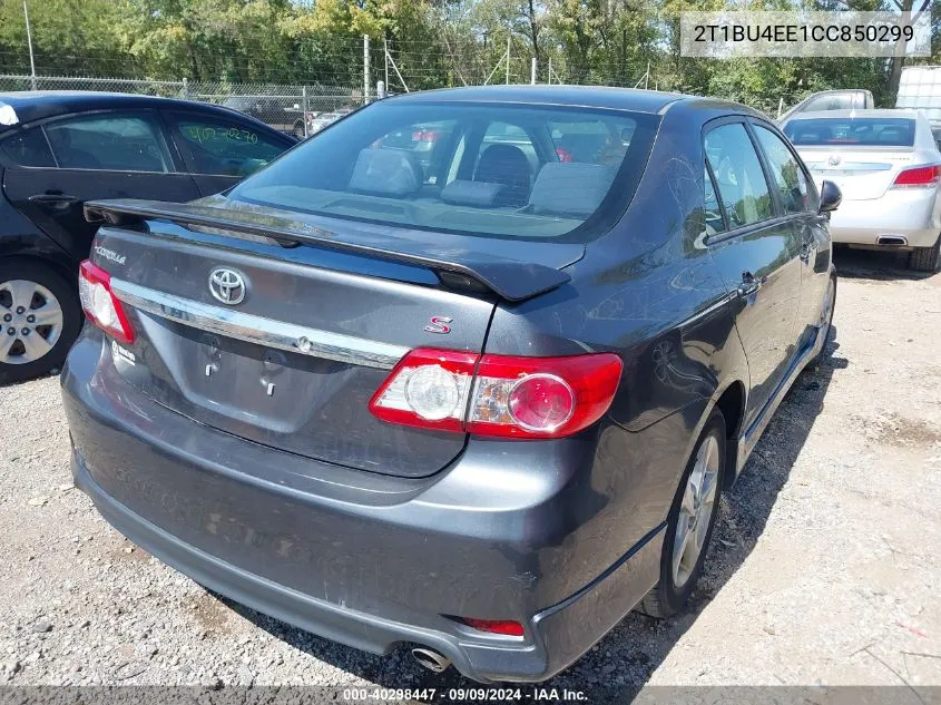 2012 Toyota Corolla S VIN: 2T1BU4EE1CC850299 Lot: 40298447