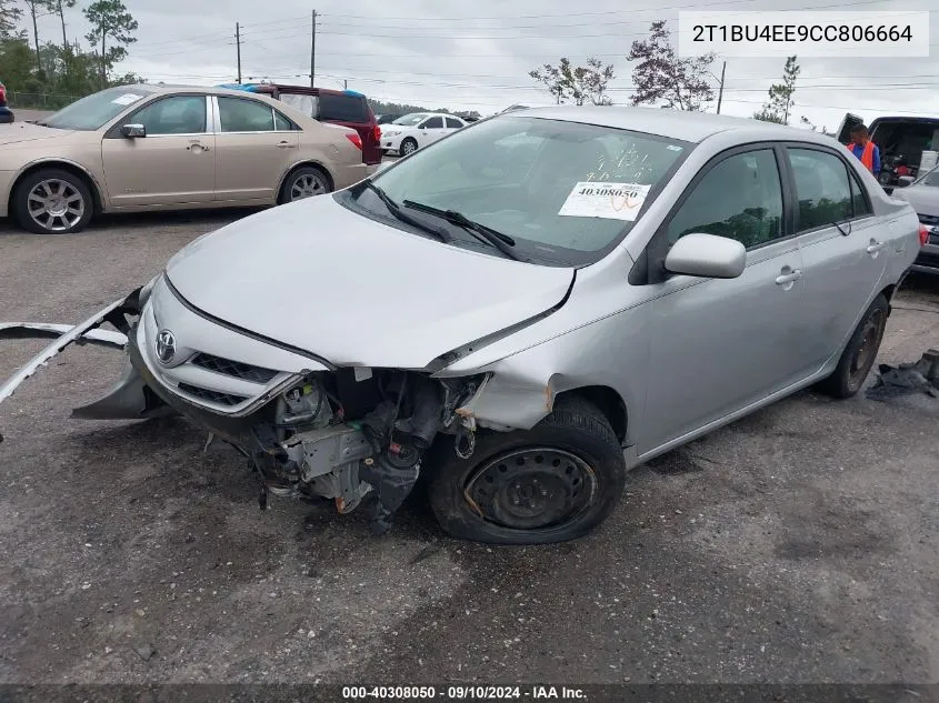 2012 Toyota Corolla Le VIN: 2T1BU4EE9CC806664 Lot: 40308050