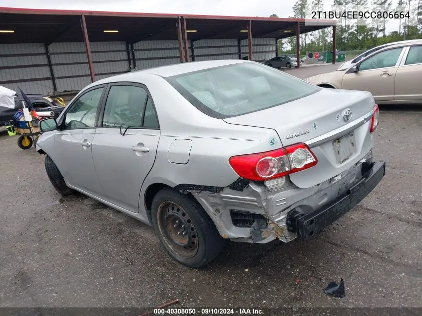 2012 Toyota Corolla Le VIN: 2T1BU4EE9CC806664 Lot: 40308050