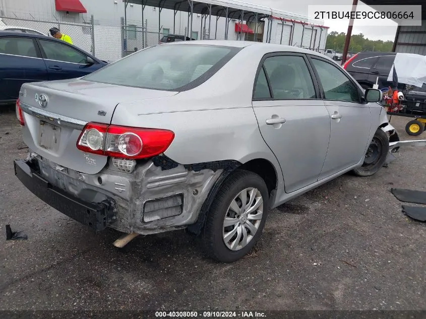 2012 Toyota Corolla Le VIN: 2T1BU4EE9CC806664 Lot: 40308050