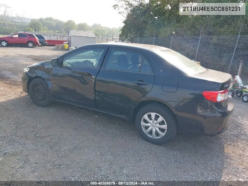 2012 Toyota Corolla L VIN: 2T1BU4EE5CC851231 Lot: 40308879