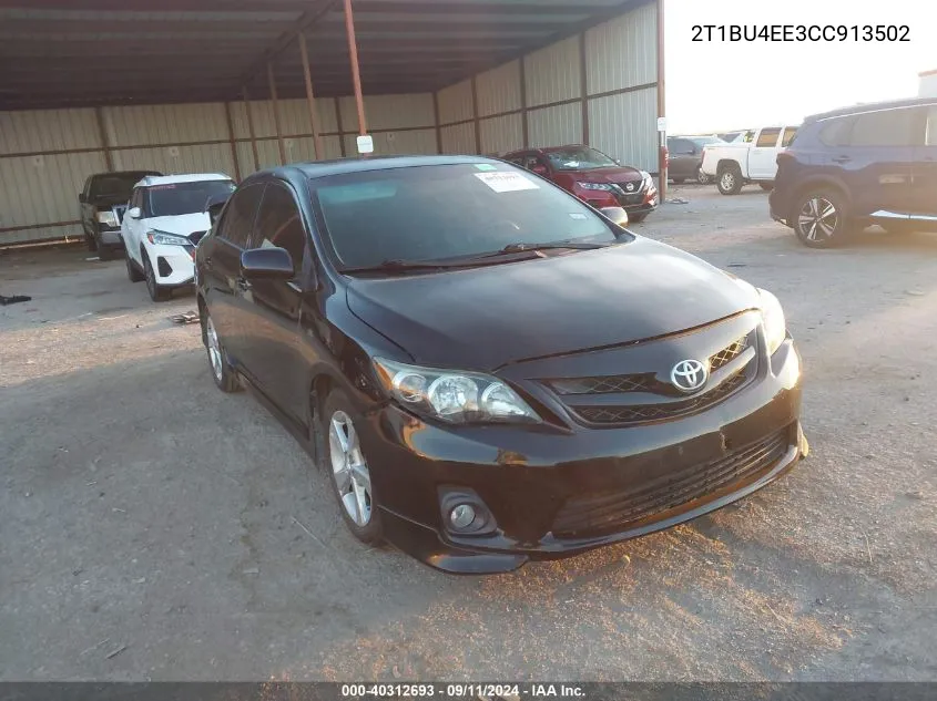 2012 Toyota Corolla S VIN: 2T1BU4EE3CC913502 Lot: 40312693