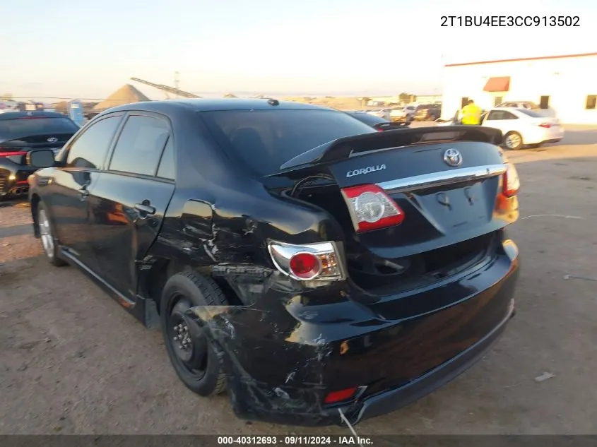 2012 Toyota Corolla S VIN: 2T1BU4EE3CC913502 Lot: 40312693