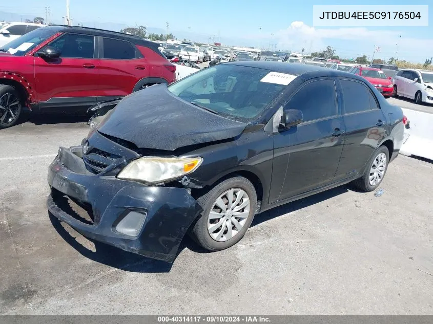 2012 Toyota Corolla Le VIN: JTDBU4EE5C9176504 Lot: 40314117