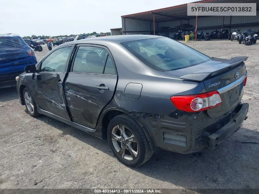 2012 Toyota Corolla S/Le VIN: 5YFBU4EE5CP013832 Lot: 40314413