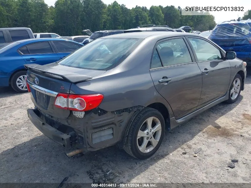 2012 Toyota Corolla S/Le VIN: 5YFBU4EE5CP013832 Lot: 40314413