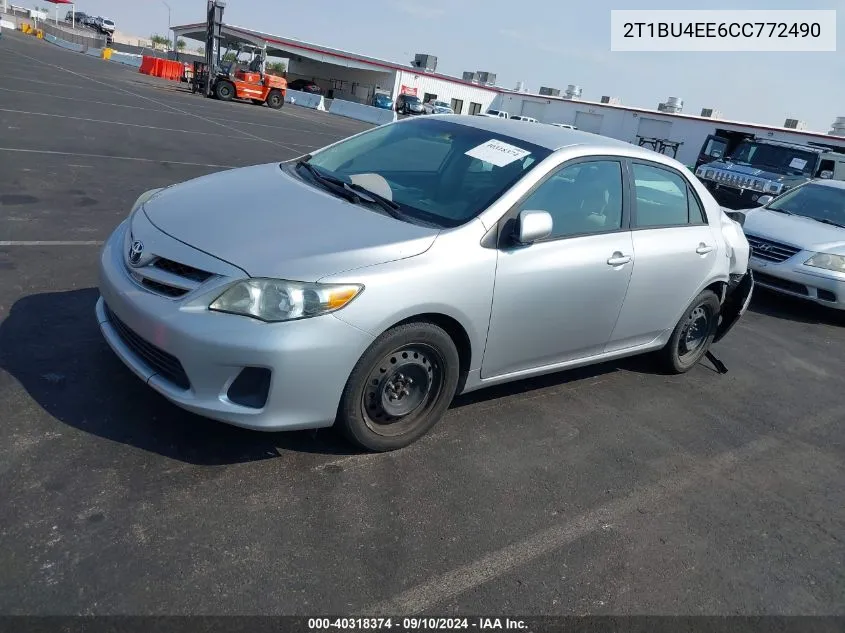 2T1BU4EE6CC772490 2012 Toyota Corolla Le