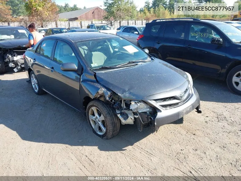 2012 Toyota Corolla Le VIN: 2T1BU4EE5CC877957 Lot: 40320501