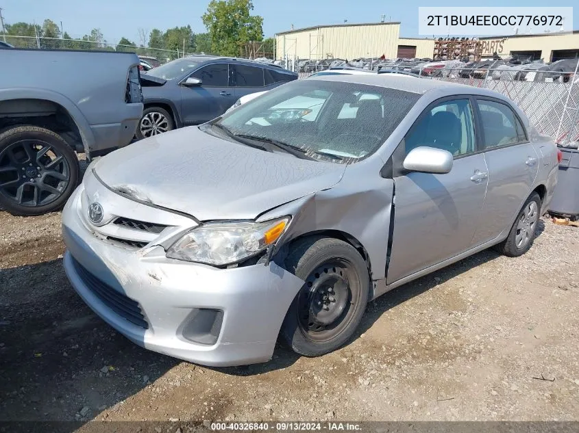 2012 Toyota Corolla S/Le VIN: 2T1BU4EE0CC776972 Lot: 40326840