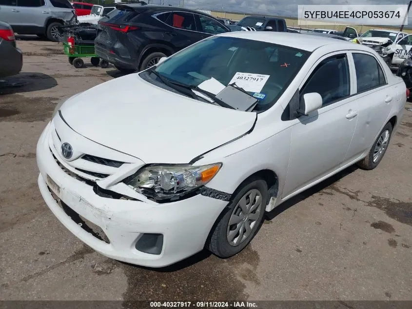 5YFBU4EE4CP053674 2012 Toyota Corolla L