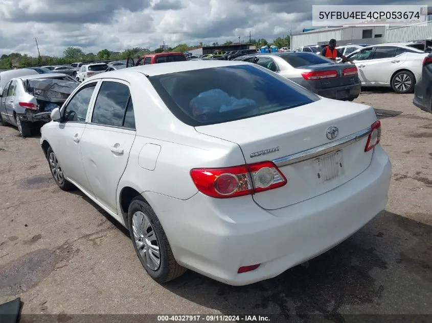 5YFBU4EE4CP053674 2012 Toyota Corolla L