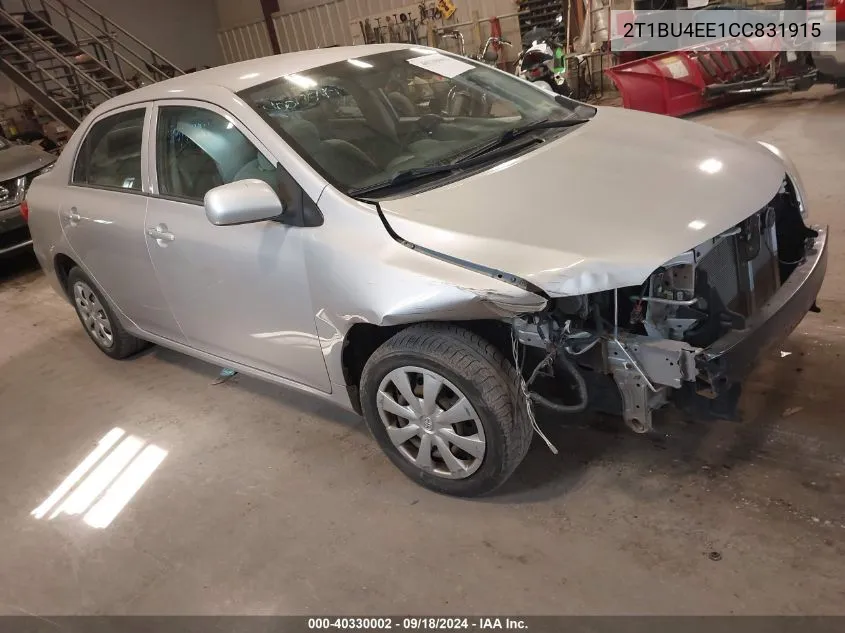 2T1BU4EE1CC831915 2012 Toyota Corolla L