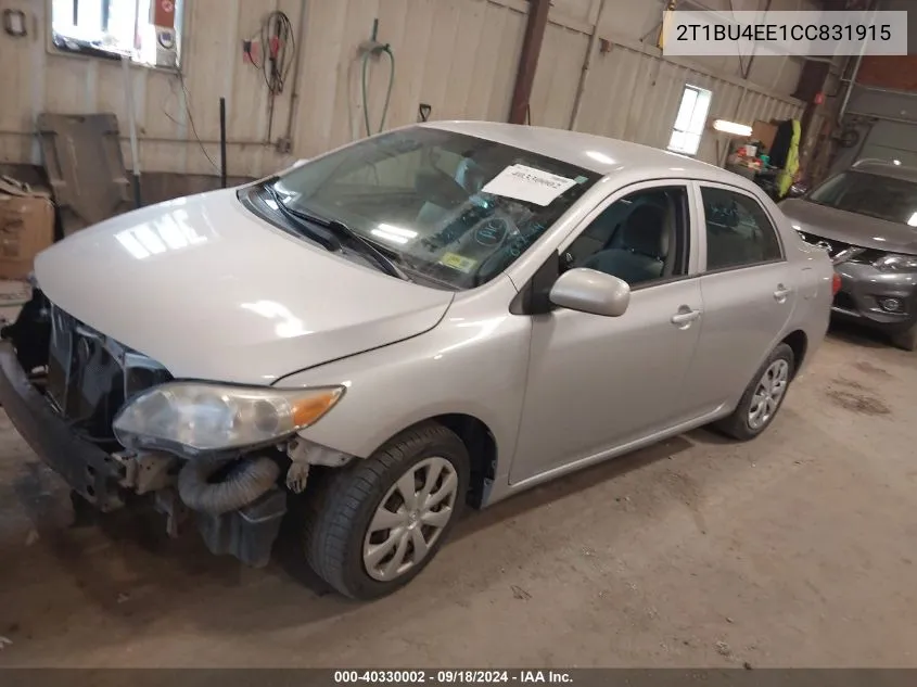 2T1BU4EE1CC831915 2012 Toyota Corolla L