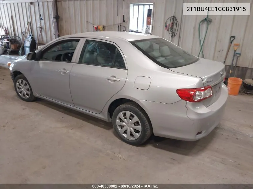 2T1BU4EE1CC831915 2012 Toyota Corolla L