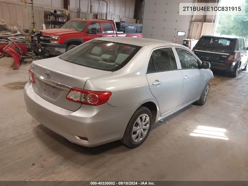 2T1BU4EE1CC831915 2012 Toyota Corolla L