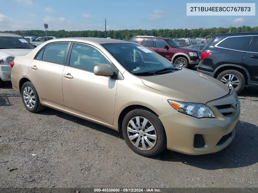 2012 Toyota Corolla S/Le VIN: 2T1BU4EE8CC767873 Lot: 40330680