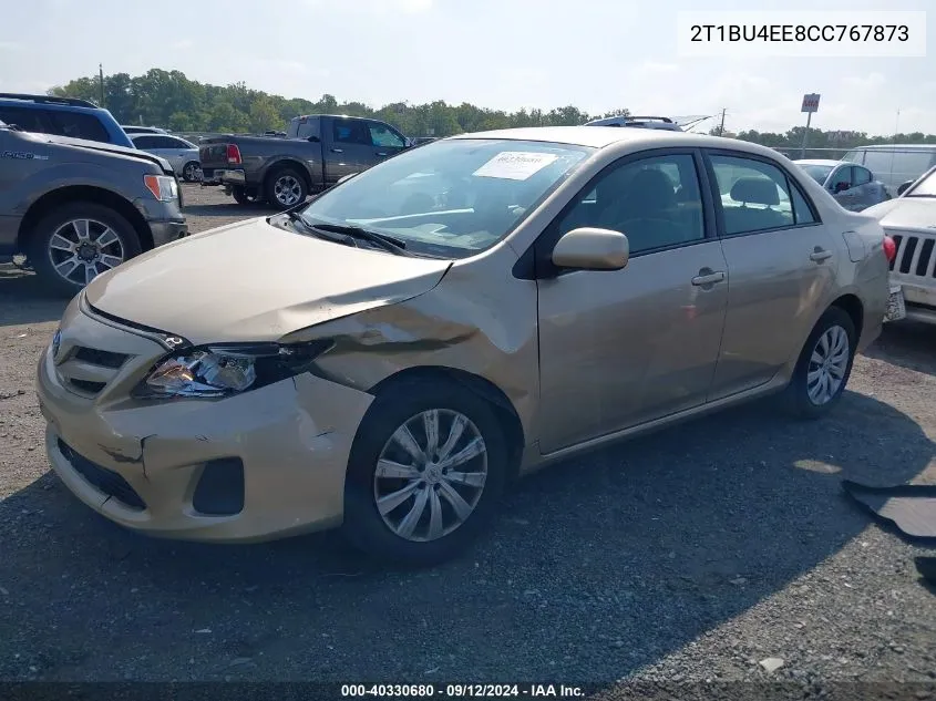 2012 Toyota Corolla S/Le VIN: 2T1BU4EE8CC767873 Lot: 40330680