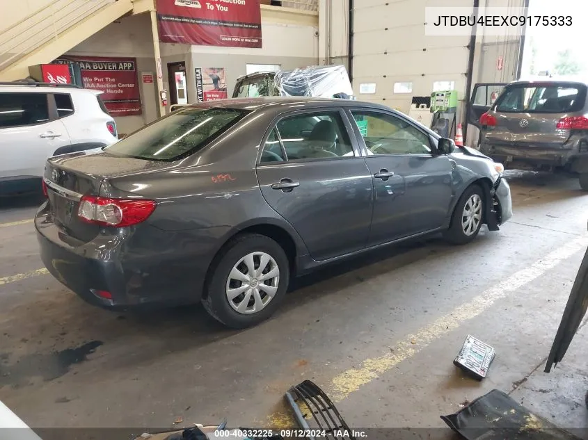 2012 Toyota Corolla S/Le VIN: JTDBU4EEXC9175333 Lot: 40332225