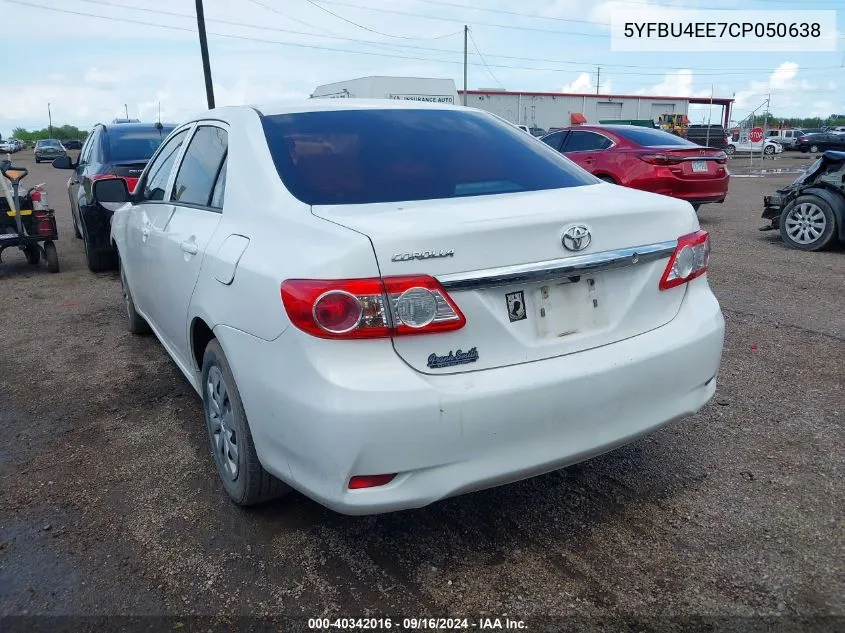 2012 Toyota Corolla L VIN: 5YFBU4EE7CP050638 Lot: 40342016