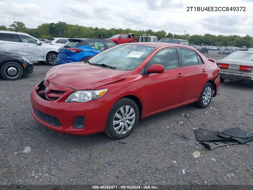 2012 Toyota Corolla Le VIN: 2T1BU4EE2CC849372 Lot: 40352471