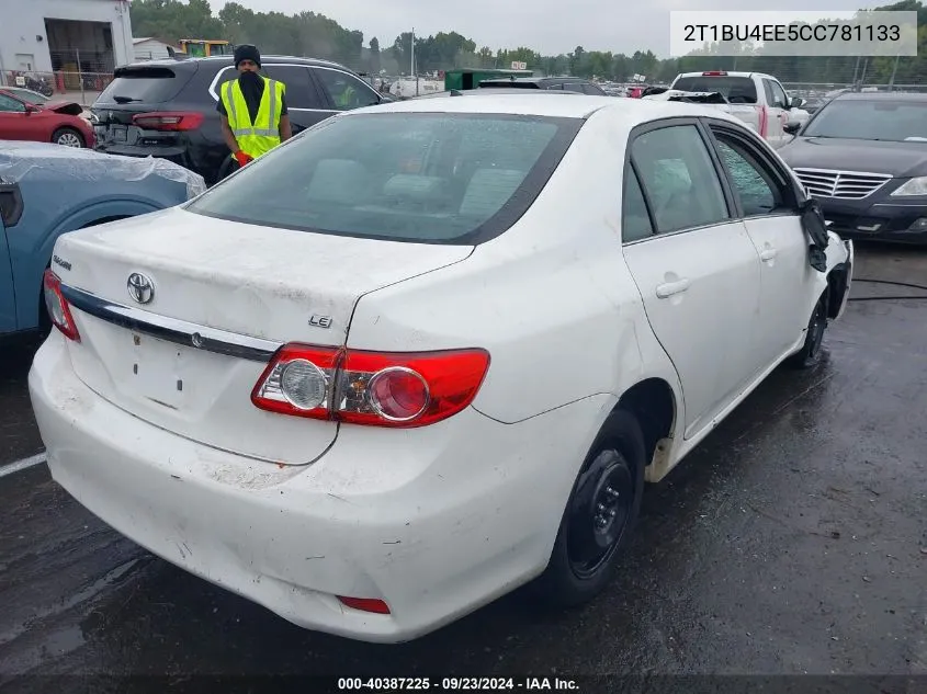 2012 Toyota Corolla Le VIN: 2T1BU4EE5CC781133 Lot: 40387225