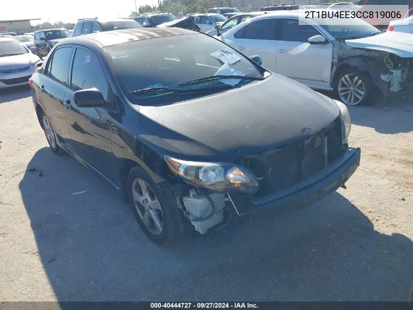 2012 Toyota Corolla S VIN: 2T1BU4EE3CC819006 Lot: 40444727