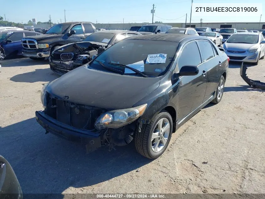 2012 Toyota Corolla S VIN: 2T1BU4EE3CC819006 Lot: 40444727