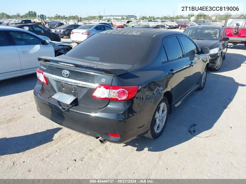 2012 Toyota Corolla S VIN: 2T1BU4EE3CC819006 Lot: 40444727