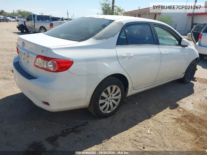 5YFBU4EE7CP021267 2012 Toyota Corolla S/Le