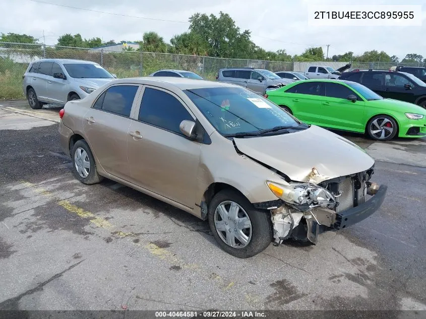 2012 Toyota Corolla L VIN: 2T1BU4EE3CC895955 Lot: 40464581