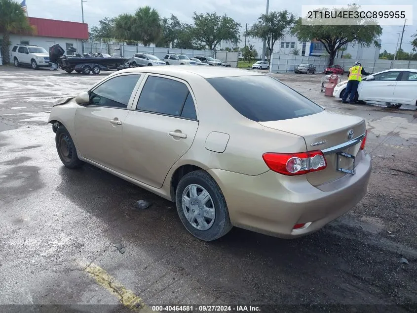 2012 Toyota Corolla L VIN: 2T1BU4EE3CC895955 Lot: 40464581