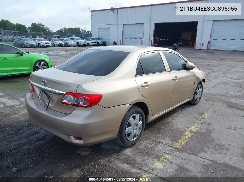 2012 Toyota Corolla L VIN: 2T1BU4EE3CC895955 Lot: 40464581