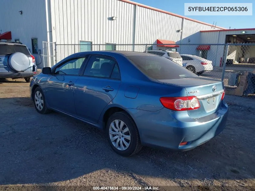 5YFBU4EE2CP065306 2012 Toyota Corolla Le