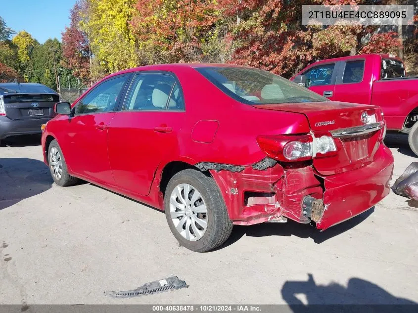 2012 Toyota Corolla S/Le VIN: 2T1BU4EE4CC889095 Lot: 40638478