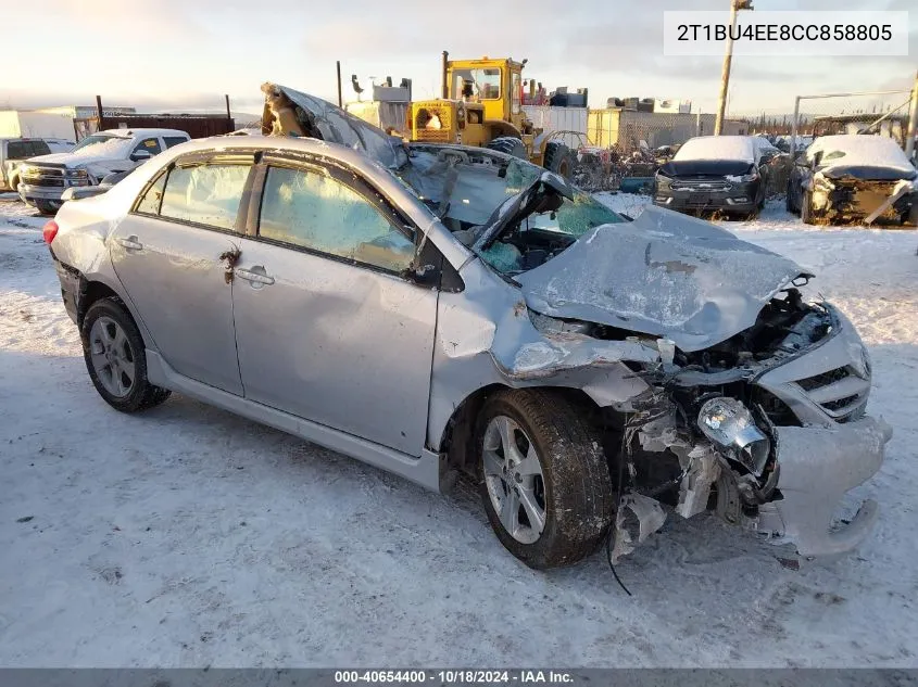 2012 Toyota Corolla S VIN: 2T1BU4EE8CC858805 Lot: 40654400