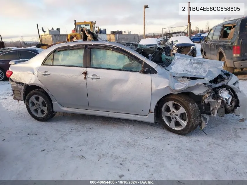 2012 Toyota Corolla S VIN: 2T1BU4EE8CC858805 Lot: 40654400