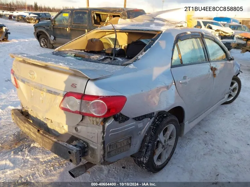 2012 Toyota Corolla S VIN: 2T1BU4EE8CC858805 Lot: 40654400