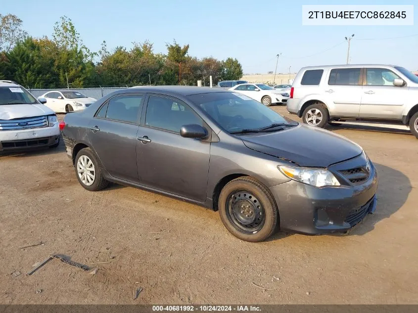 2012 Toyota Corolla Le VIN: 2T1BU4EE7CC862845 Lot: 40681992