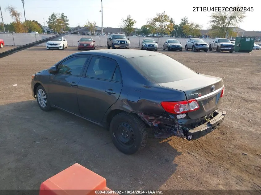 2012 Toyota Corolla Le VIN: 2T1BU4EE7CC862845 Lot: 40681992